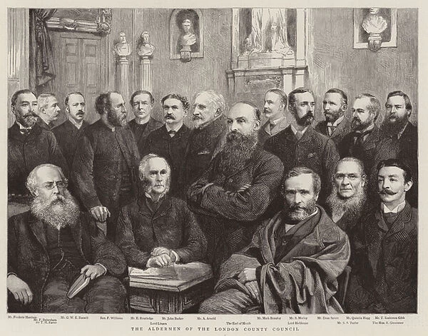 The Aldermen of the London County Council (engraving)