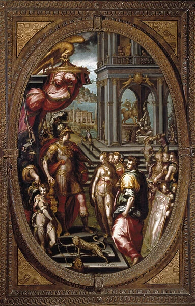 Alexander the Great Cedes Campaspe to Apelle, 1570-1572 (oil on slate)
