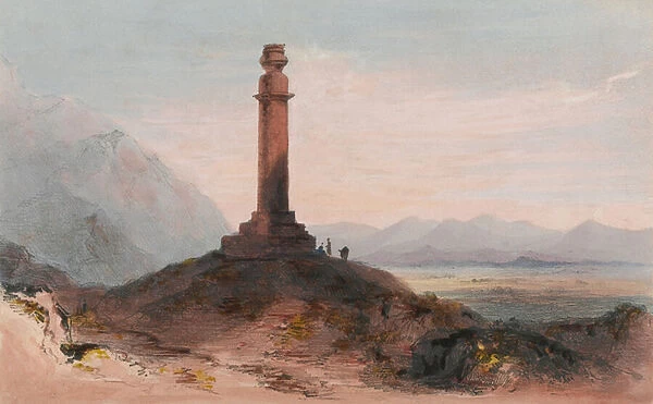 Alexanders Column near Cabul, c. 1842 (colour litho)