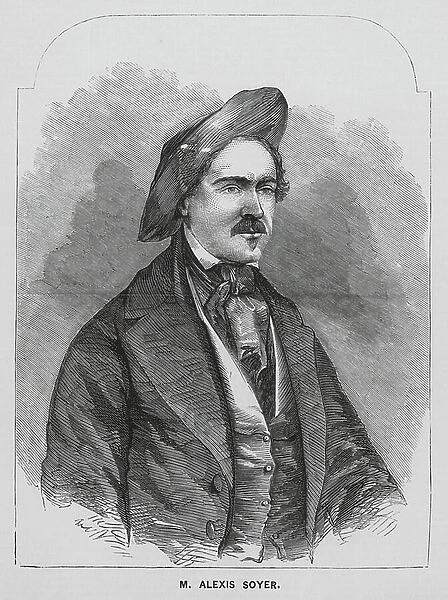 Alexis Soyer, French chef, inventor and writer (engraving)