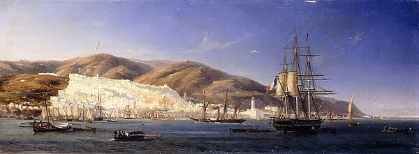 Alger Harbour, (oil on canvas)