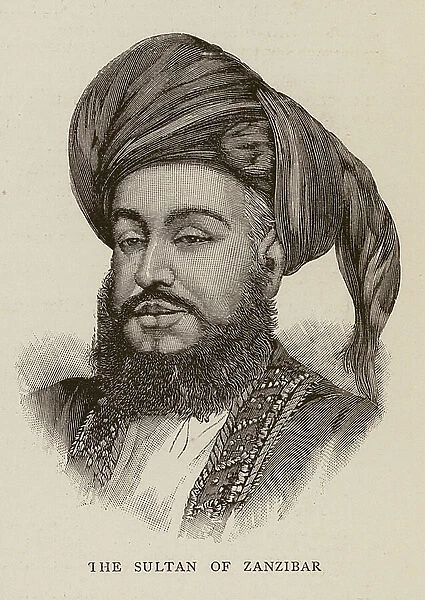 Ali bin Said, 4th Sultan of Zanzibar (engraving)