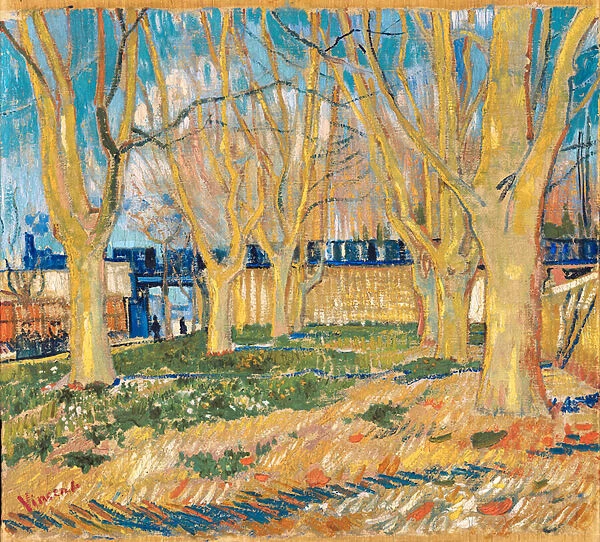 'Allee de platanes pres de la gare d Arles'(Avenue of Plane Trees near Arles Station) Peinture de Vincent van Gogh (1853-1890) 1888 Paris, musee Rodin