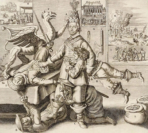 Allegory on Oliver Cromwell (engraving)