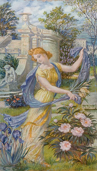 Allegory of Spring, c. 1900 (colour litho)