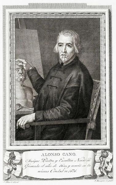 Alonzo Cano or Alonso Cano, 1601 - 1667. Spanish painter, architect and sculptor. After an etching in Retratos de Los Espanoles Ilustres, published Madrid, 1791 ©UIG / Leemage