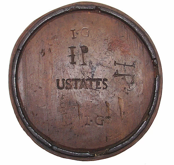 American wooden canteen branded U States