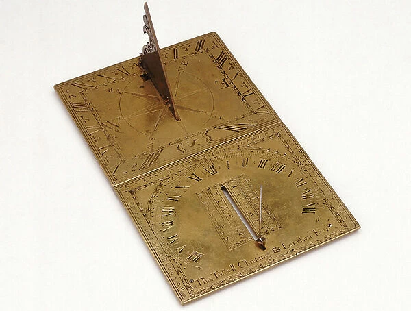 Analematic sundial (by projecting the shadow of the gnomon) for latitude 51 degrees, c.1697 (copper and steel)