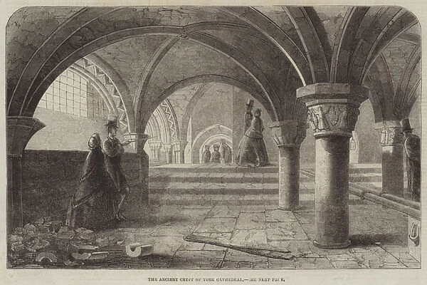 The Ancient Crypt of York Cathedral (engraving)