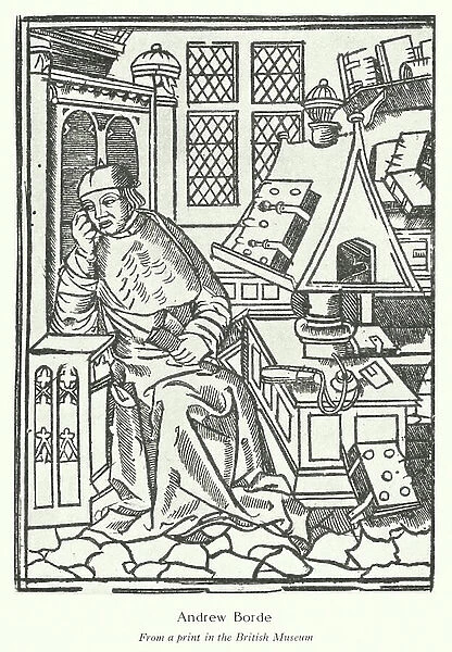 Andrew Boorde, English traveller, physician and writer (woodcut)