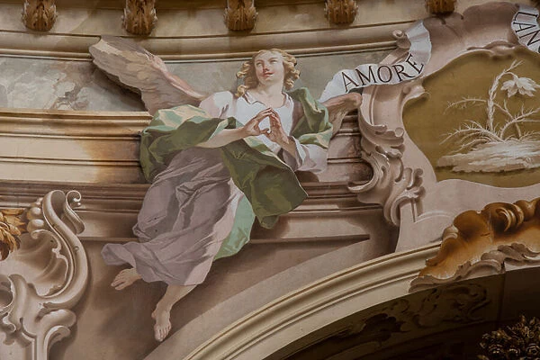 Angel, detail of 'The Assumption of Mary', 1745-48 (fresco)