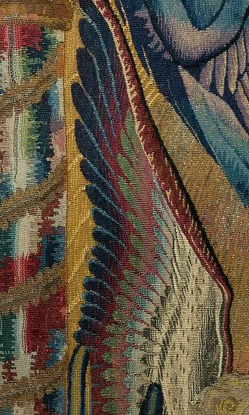 An angel wing. Tapestry of the Three Coronations, 1476-1488