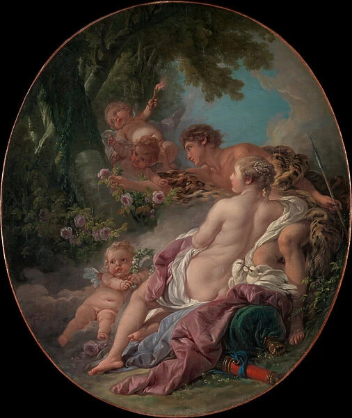 Angelica and Medoro, 1763 (oil on canvas)