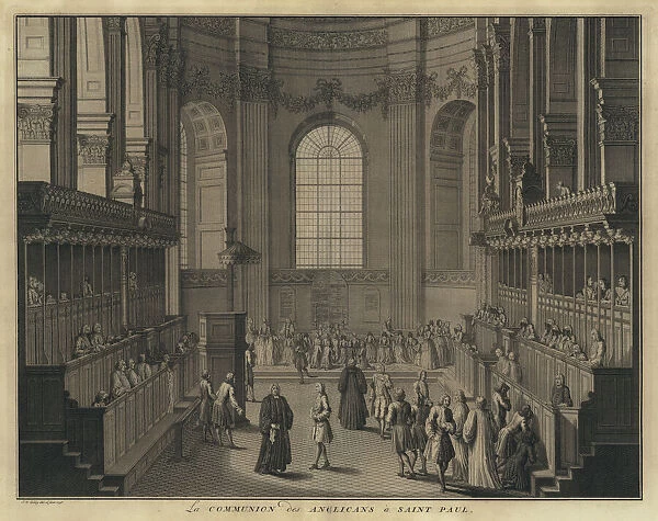 Anglican Communion in St Pauls Cathedral, London (engraving)