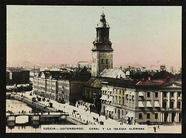 Animated view of Goteborg with the Christinae kyrka