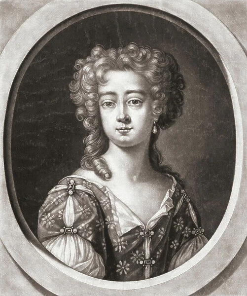 Anne Killigrew, English poetess and artist (engraving)