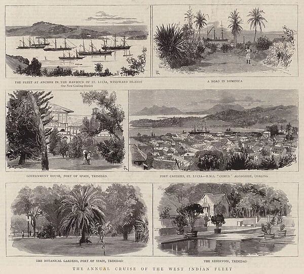 The Annual Cruise of the West Indian Fleet (engraving)
