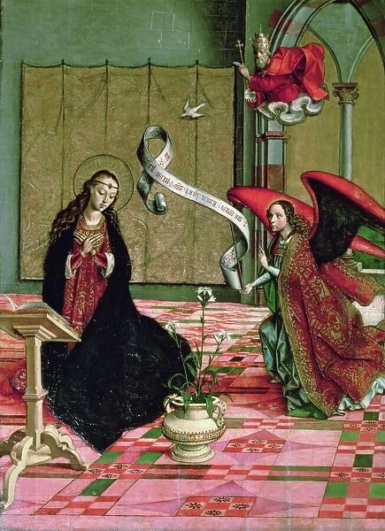 The Annunciation, detail from the Altarpiece of St. Anne and the Virgin