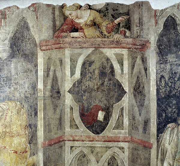 Detail of anonymous frescoes from the Paradiso Palace. Marfisa d'Este mansion (1562-1608), 16th century Ferrara