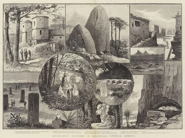 Antiquarian Sketches in Guatemala, Central America (engraving)