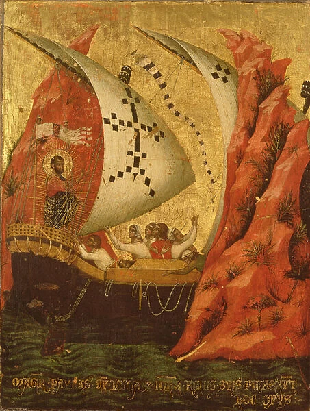 The Apparition of St. Mark, from the Panel of the Pala Feriale, 1345 (tempera on panel)