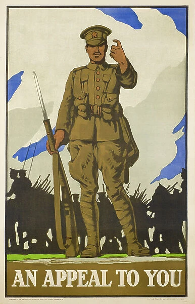 An Appeal to You, April 1915 (colour litho)