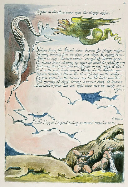 Appear to the Americans... plate 6 from America: A Prophecy
