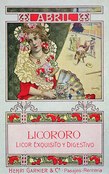 April, from a calendar for Henri Garnier & Co. 1902 (colour litho)