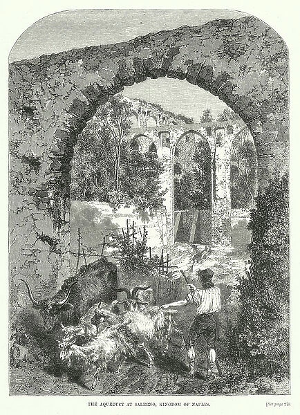 The Aqueduct at Salerno, Kingdom of Naples (engraving)