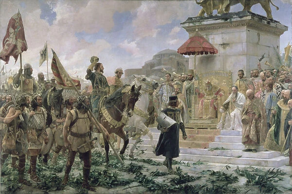 The Arrival of Roger de Flor (1280-1307) in Constantinople in 1303 with 8000