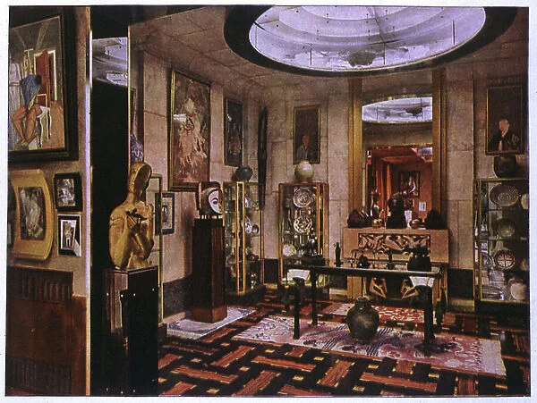 Art. Architecture. The eastern cabinet in the villa of french fashion designer Jacques Doucet, Neuilly, France. Photo, France, vers 1930 (photo)