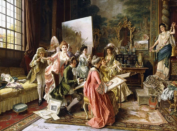The Art Class, (oil on canvas)
