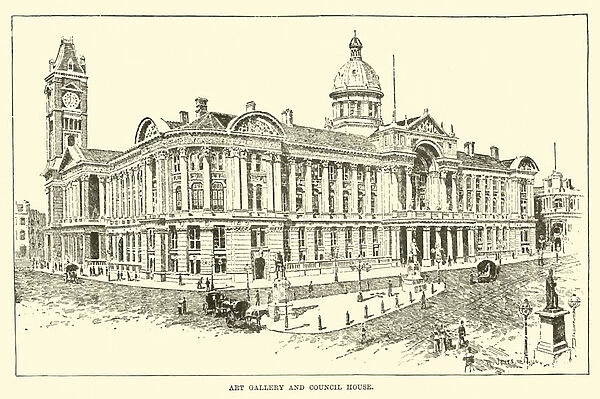 Art Gallery and Council House (engraving)