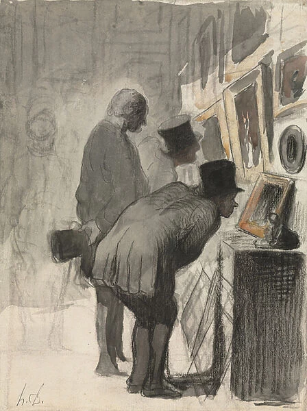Art Lovers, 1863-69 (charcoal and wash on paper)