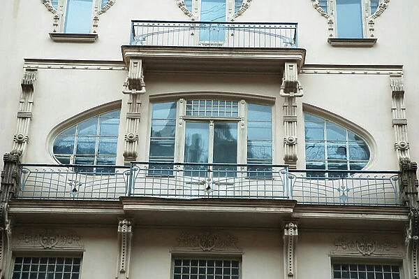 Art Nouveau Building Designed by Mikhail Eisenstein on 4 Alberta Street, Riga, Latvia (photo)