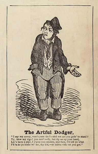 The Artful Dodger from Oliver Twist (engraving)