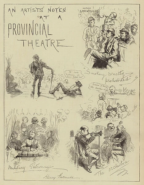 An Artists Notes at a Provincial Theatre (engraving)