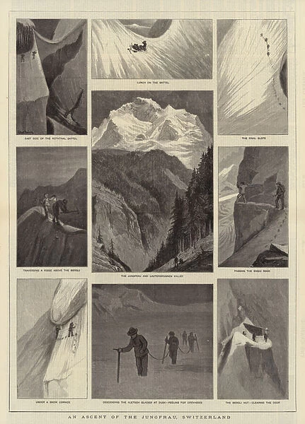 An Ascent of the Jungfrau, Switzerland (engraving)