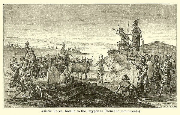 Asiatic Races, hostile to the Egyptians, from the monuments (engraving)