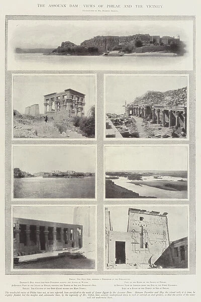 The Assouan Dam, Views of Philae and the Vicinity (b  /  w photo)