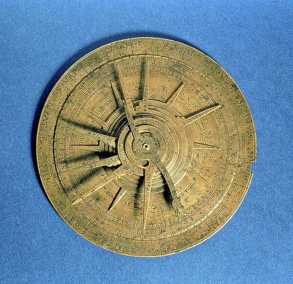 Astrolabe for calculating horoscopes, European (brass)