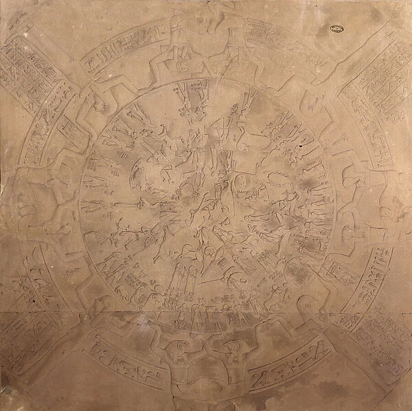 Astrological planisphere of the zodiac of Denderah, from the ceiling of the chapel at