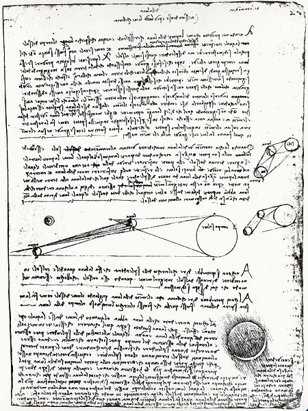 Astronomical diagrams, fol. 2r from the Codex Leicester