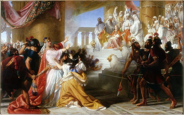 Athaliahs Dismay at the Coronation of Joash, c. 1858 (oil on canvas)