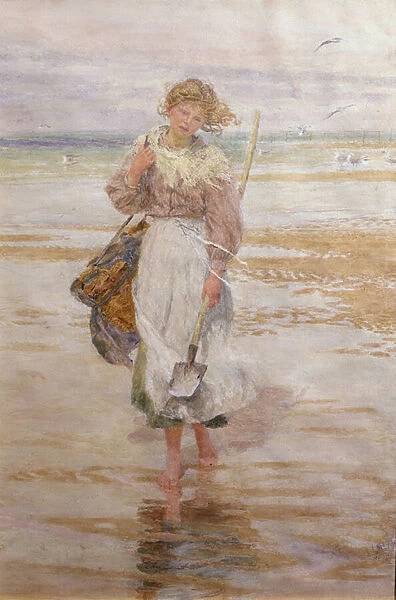 The Bait Digger, 1910 (w  /  c on paper)