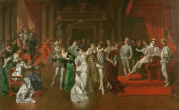 A Ball of the Court of Henry Valois (oil on canvas)