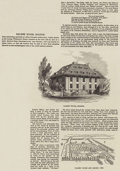 Balmes House, Hoxton (engraving)