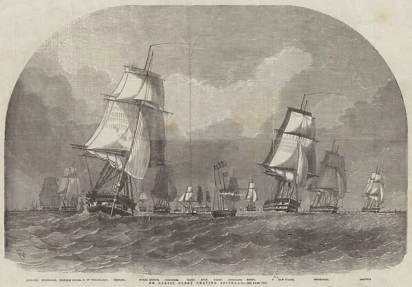 The Baltic Fleet leaving Spithead (engraving)