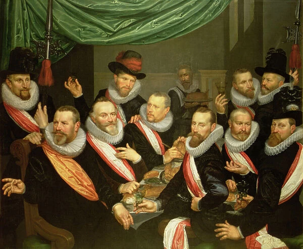 Banquet of the Officers and Subalterns of the Civil Guard of San Jorge, 1618 (oil on canvas)