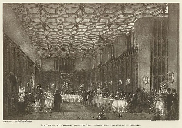The Banqueting Chamber, Hampton Court (litho)